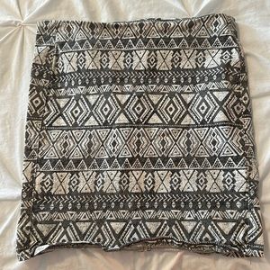 Gray Aztec mini skirt